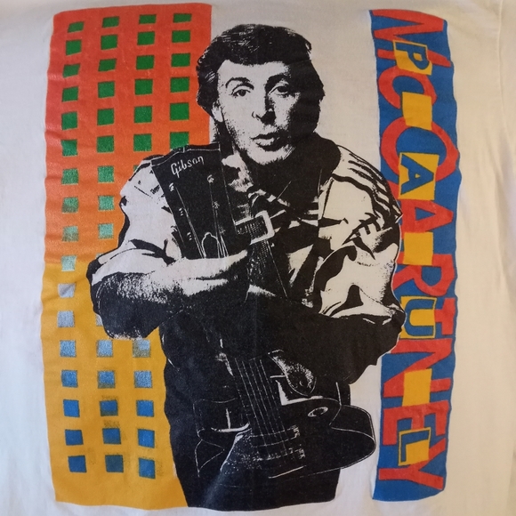 Vintage 1990 Paul McCartney World Tour T-shirt Men's Large Never Worn - Picture 1 of 7